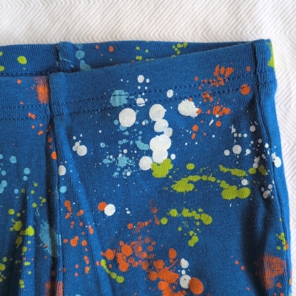 george blue splatter cotton pajamas matching set 6-12 months baby unisex - Picture 6 of 7